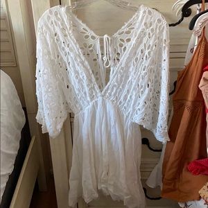 Beach white floral dress